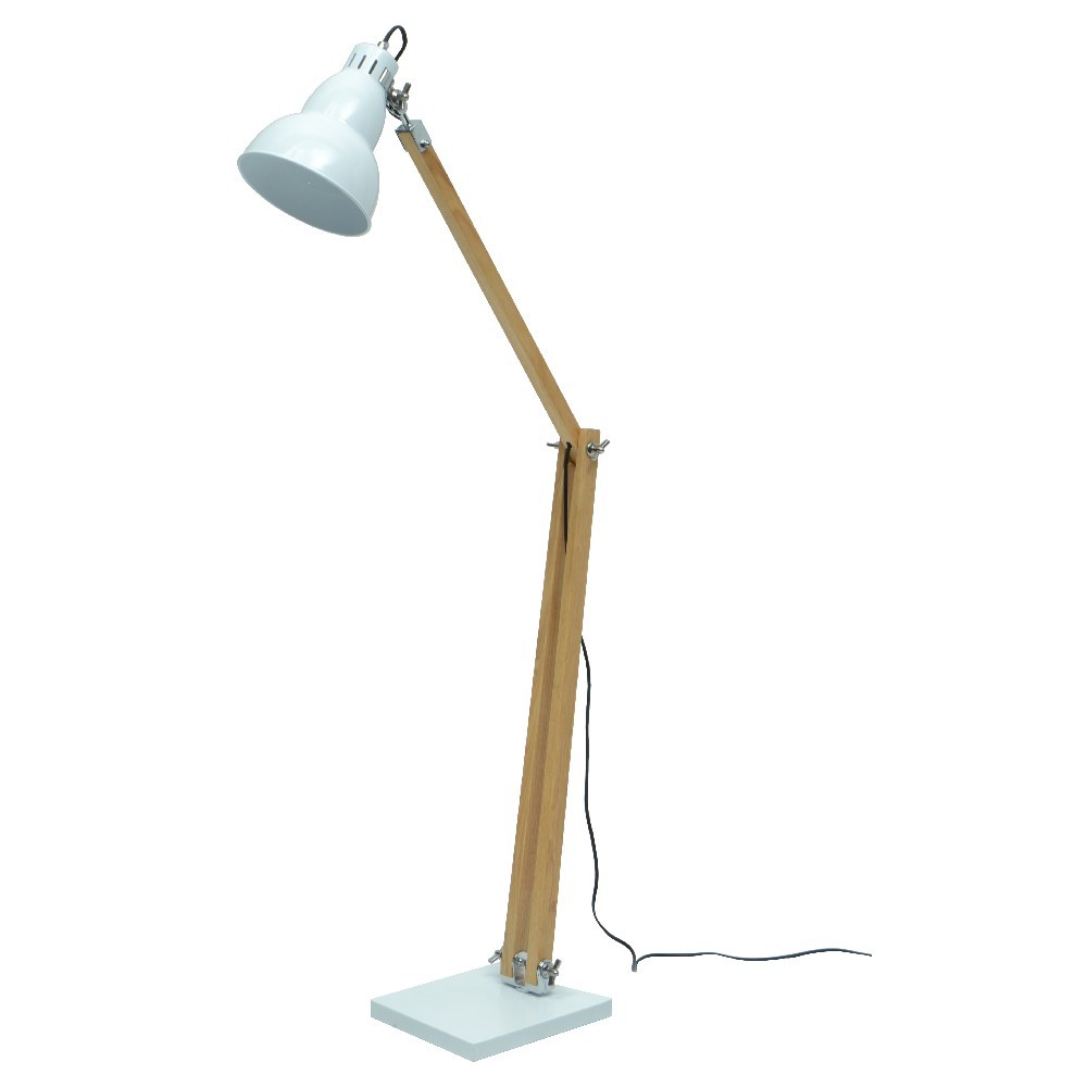 Lampadaire bois et metal