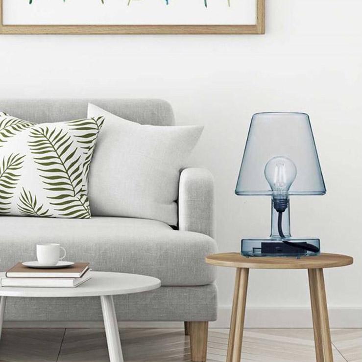 Lampe design plastique transparent