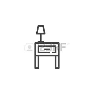 Pictogramme lampe de chevet
