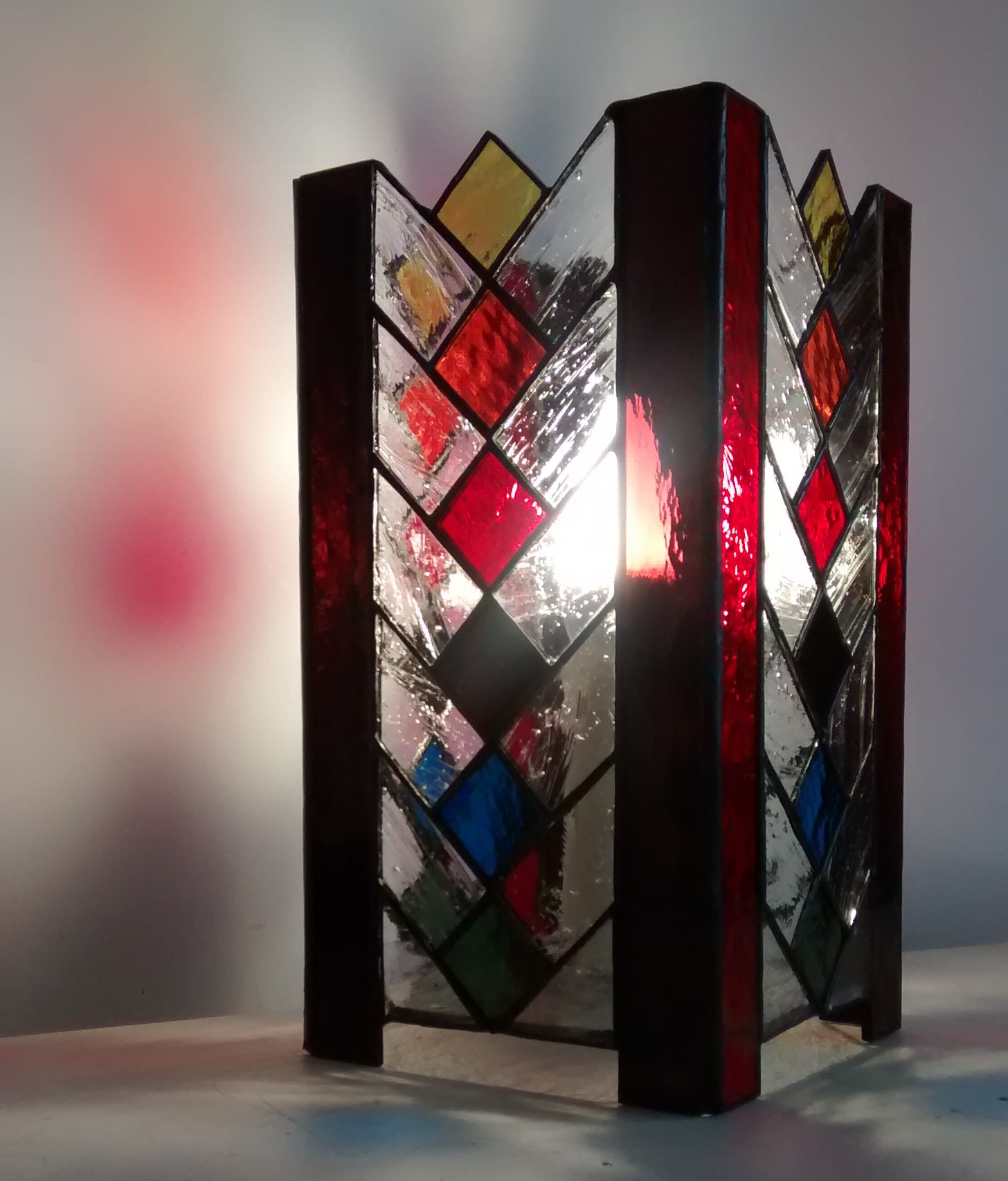 Lampe vitrail design