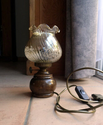 Lampe de chevet bois ancien