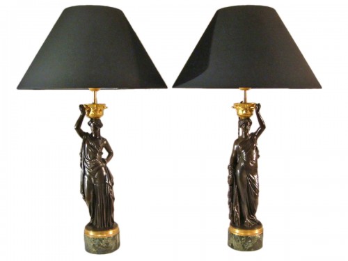 Lampe de chevet ancienne en laiton