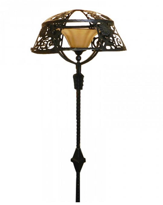 Lampadaire fer forge art deco