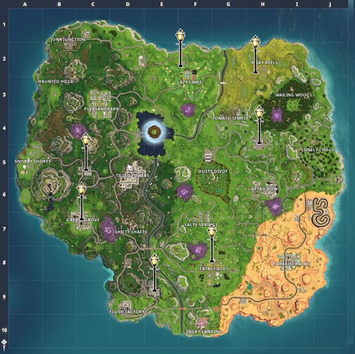 Lampadaire musiquaux fortnite
