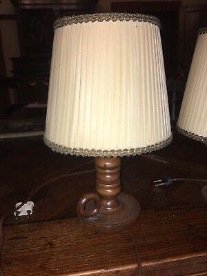 Lampe de chevet bois ancien