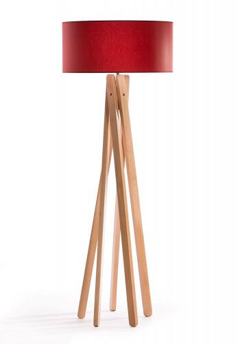 Lampadaire salon rouge