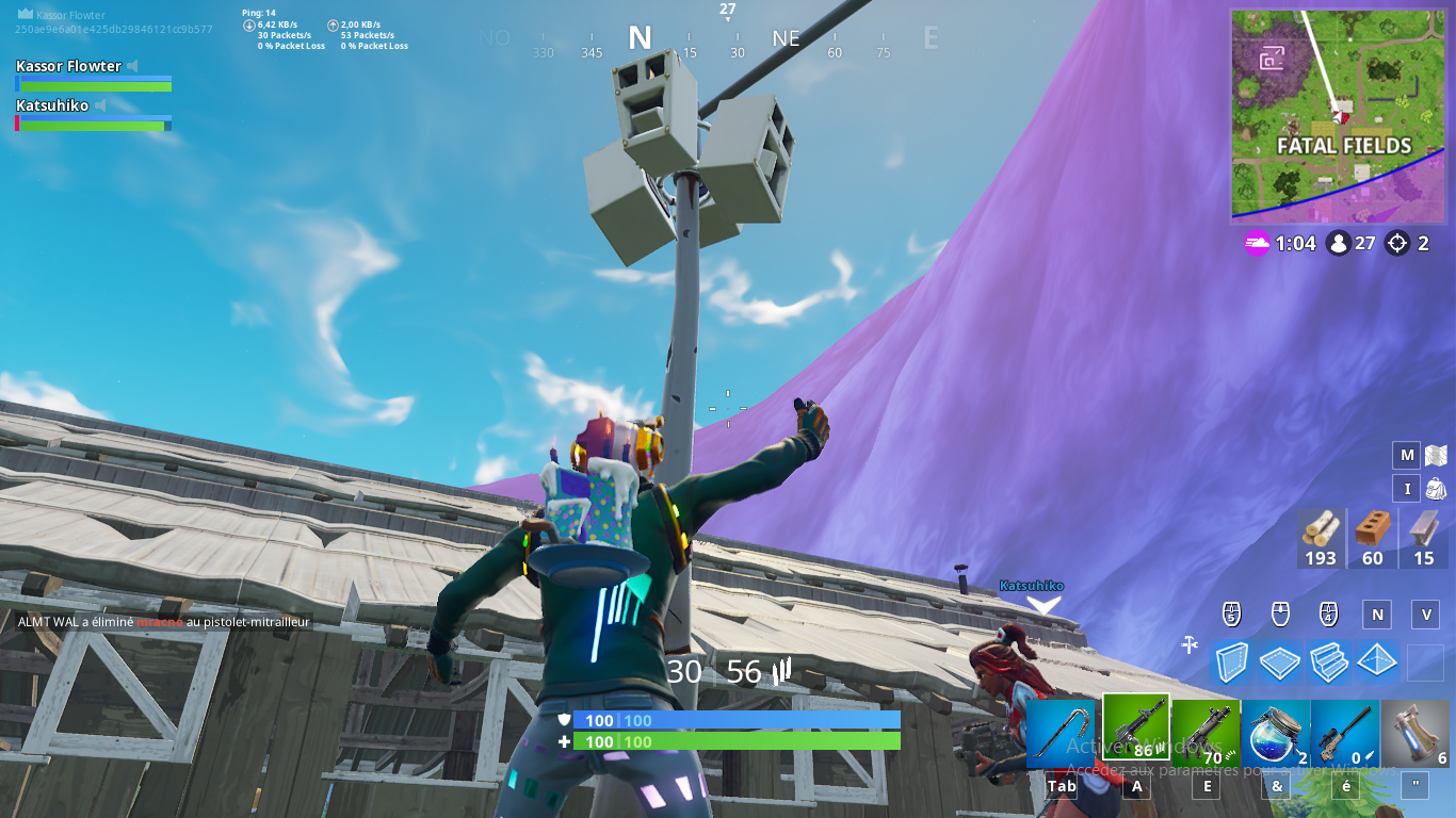Fortnite danser sous different lampadaire musicaux