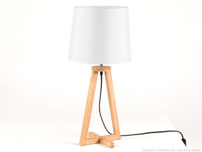 Pied de lampe de chevet blanc
