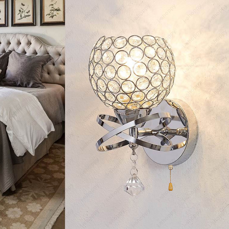 Lampe de chevet murale a tirette