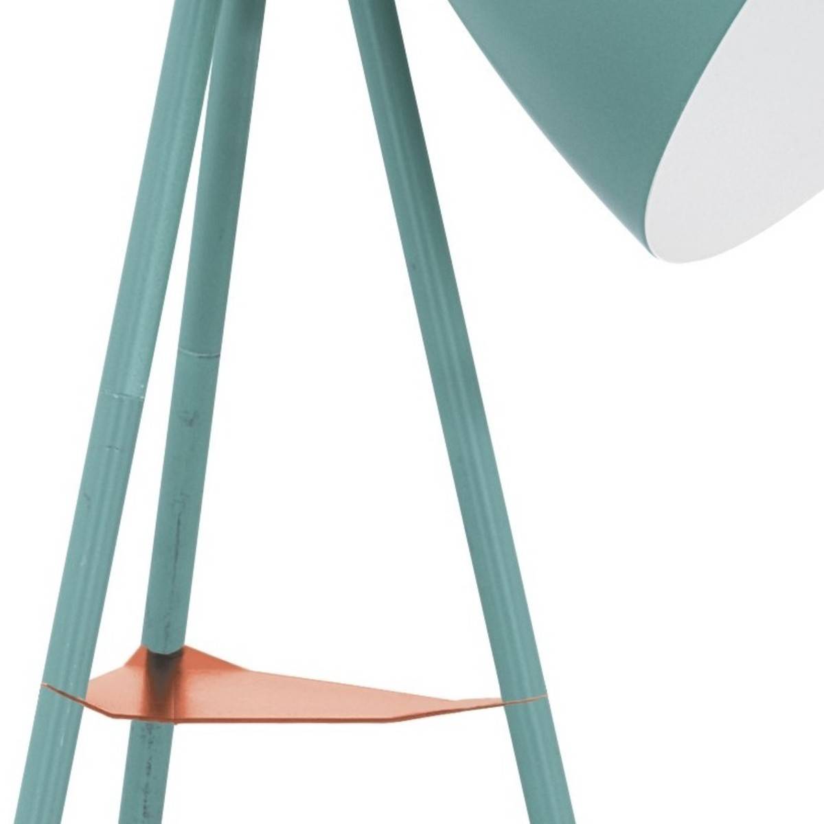 Lampadaire vert d'eau