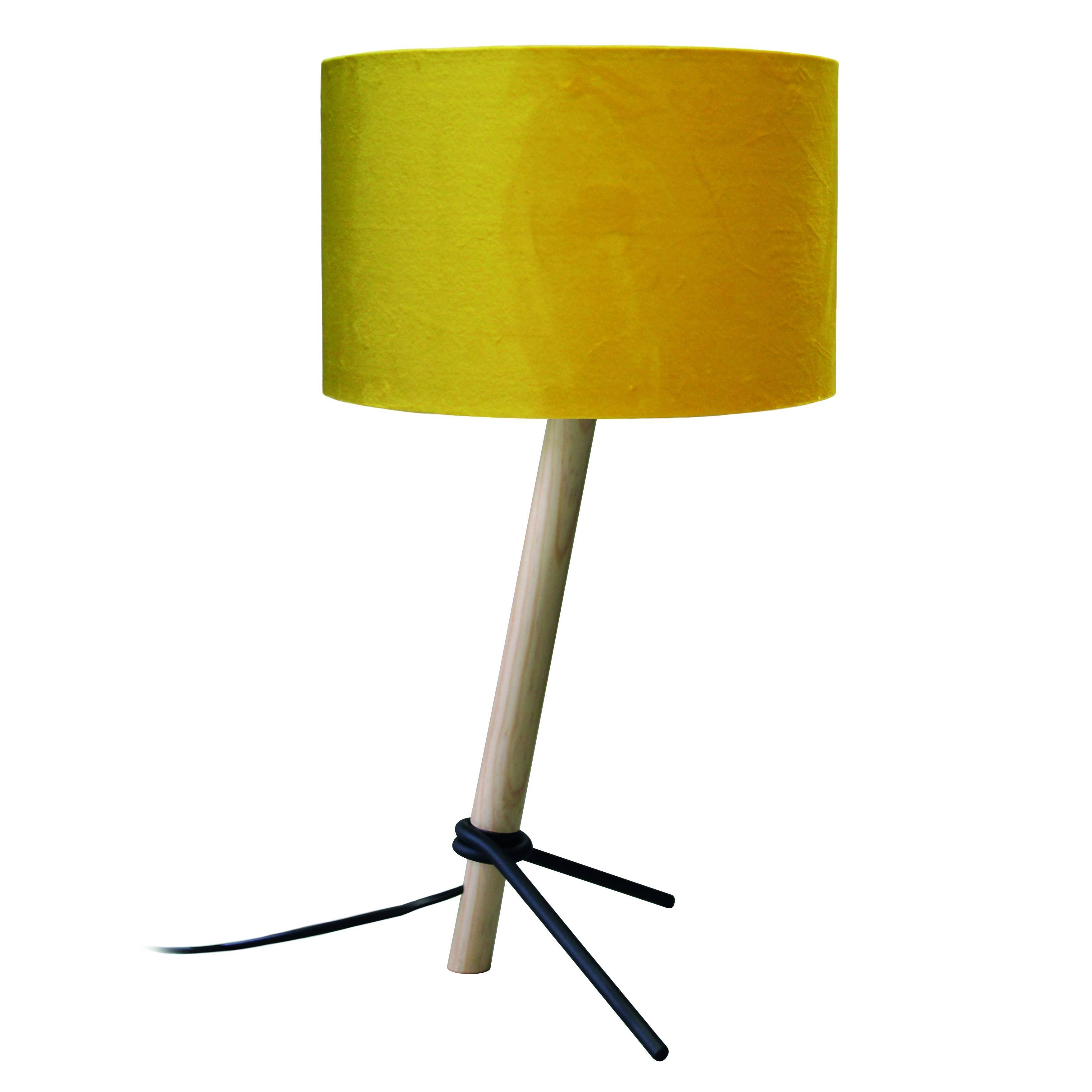 Lampadaire jaune moutarde