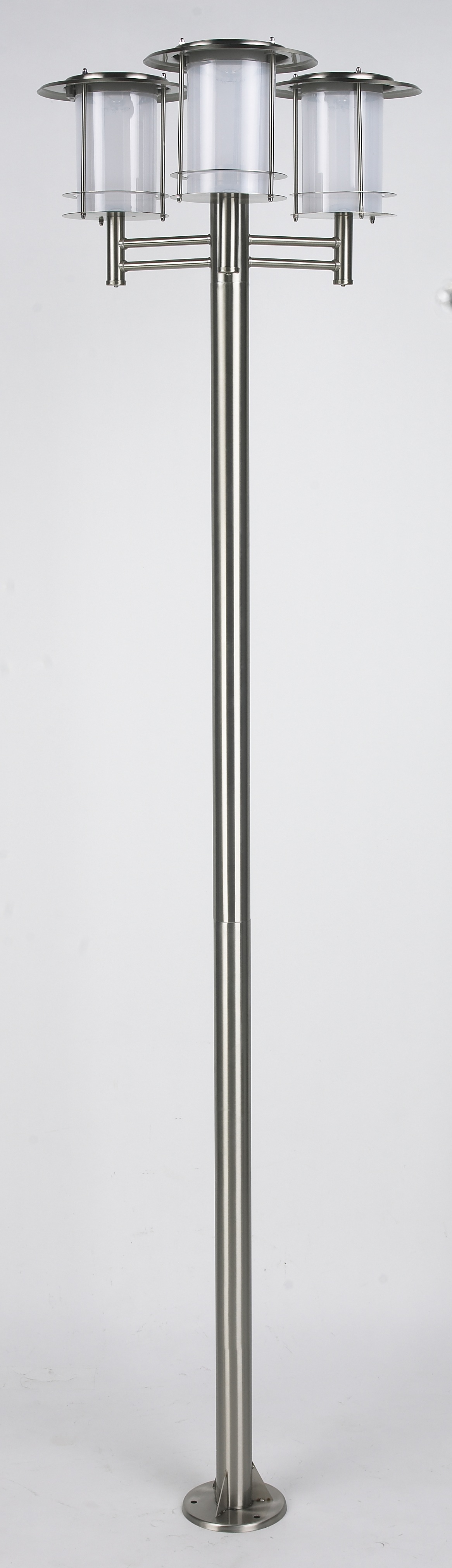 Lampadaire exterieur solaire 3 tetes
