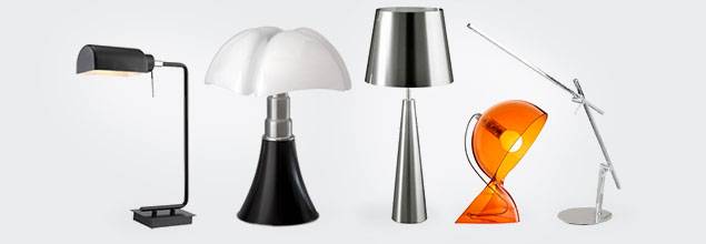 Lampe de chevet avec pied transparent
