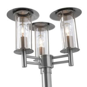 Lampadaire exterieur blanc 3 tetes