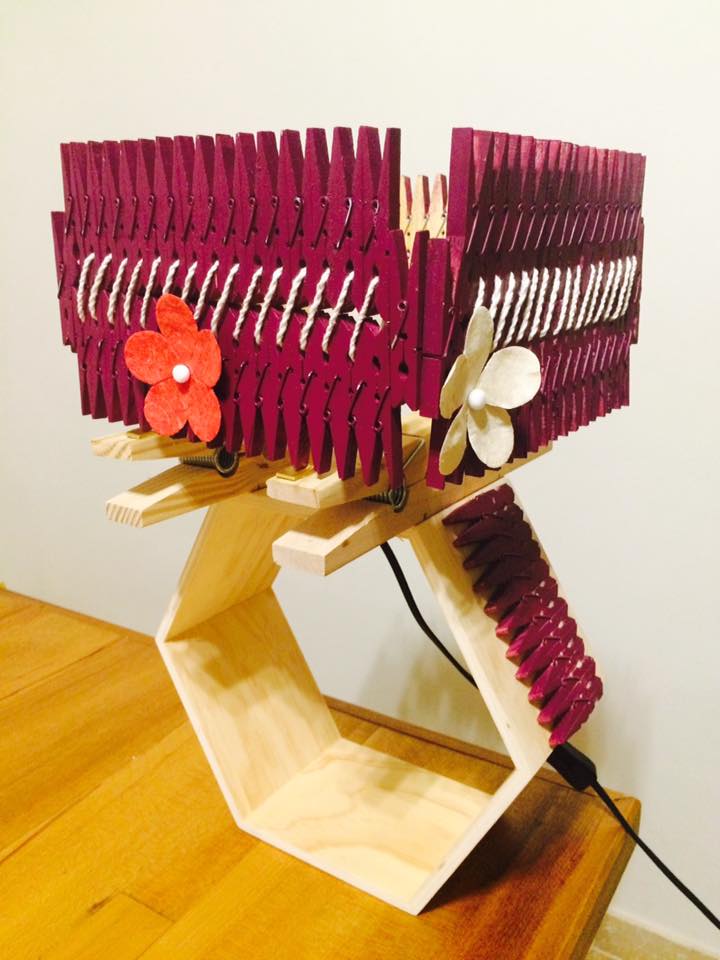 Lampe de chevet pince a linge