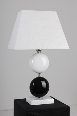 Lampe de chevet noir blanc