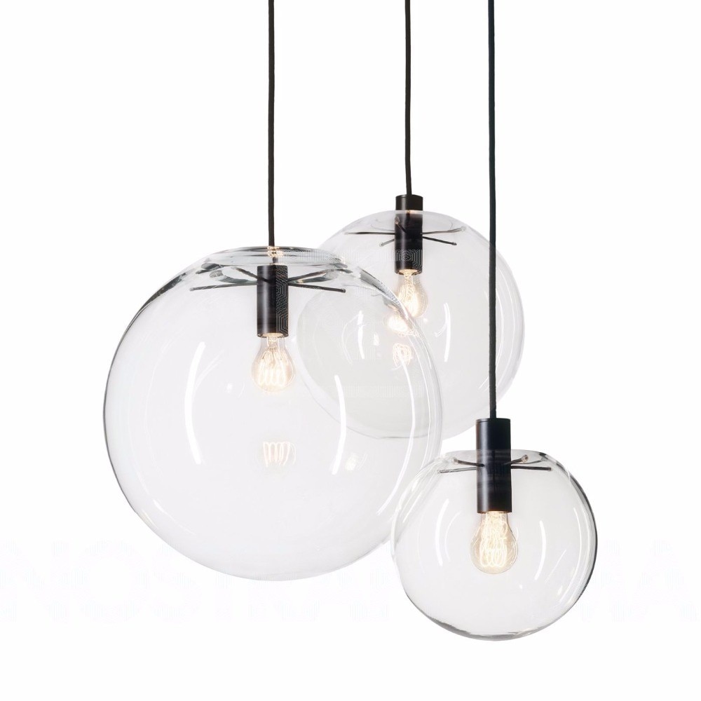Lampadaire globe verre