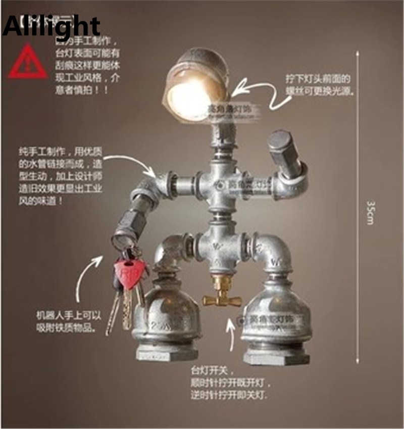 Lampe de chevet tuyau