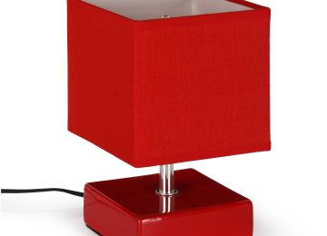 Lampe de chevet rouge design