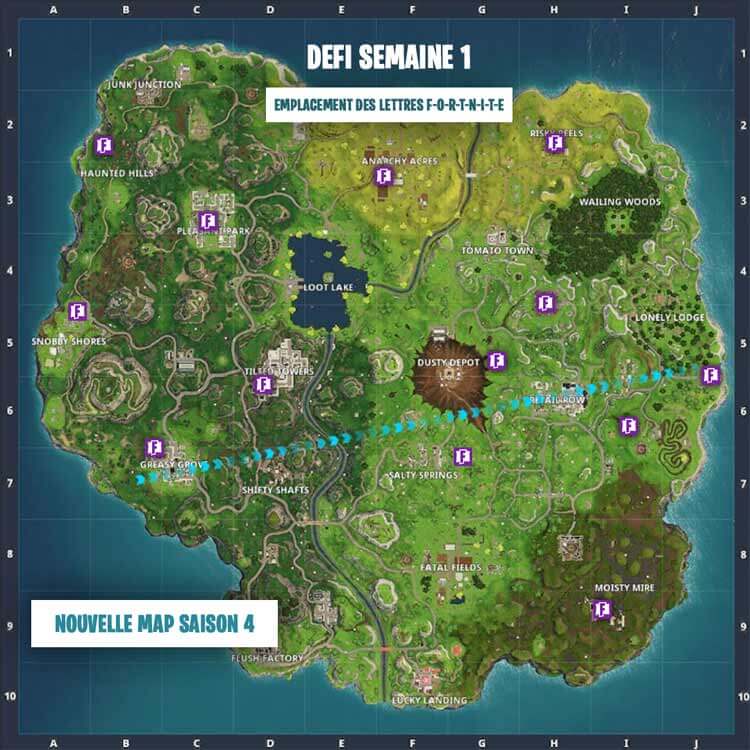 Lampadaire fortnite carte