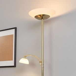 Lampadaire avec pied en bois
