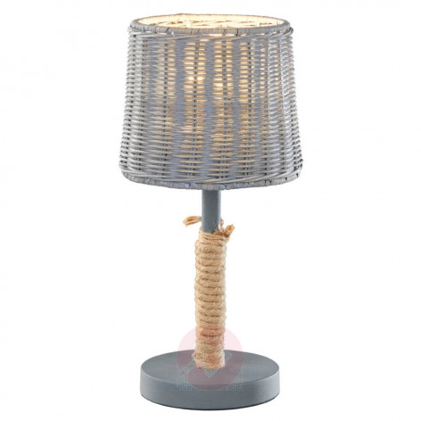 Abat jour lampe de chevet en rotin