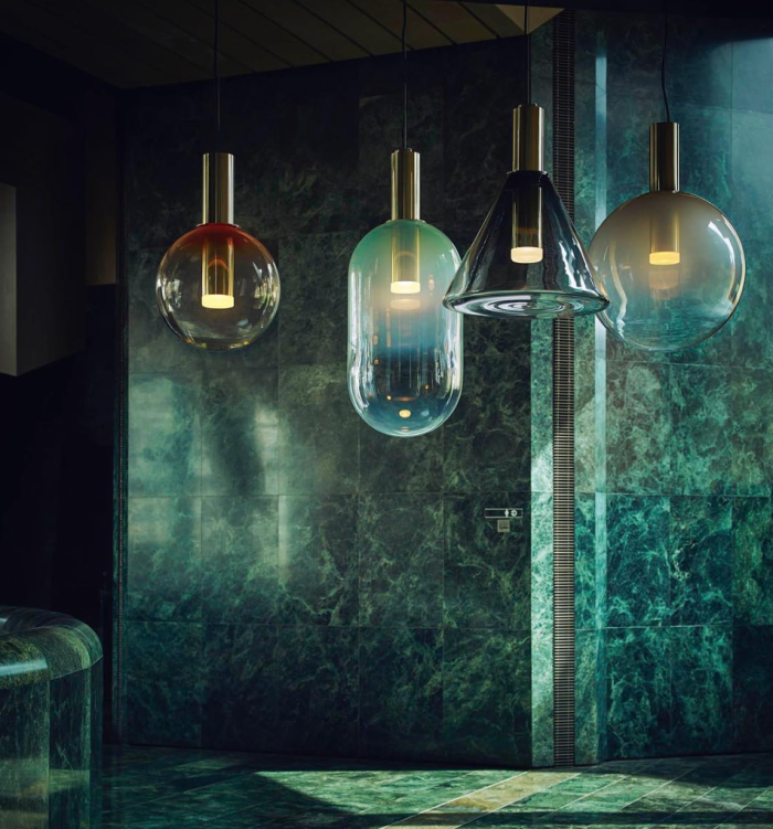 Lampe design verre