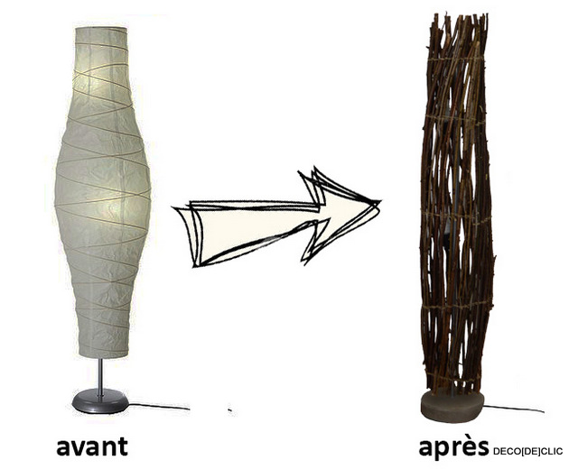 Abat jour lampadaire papier ikea