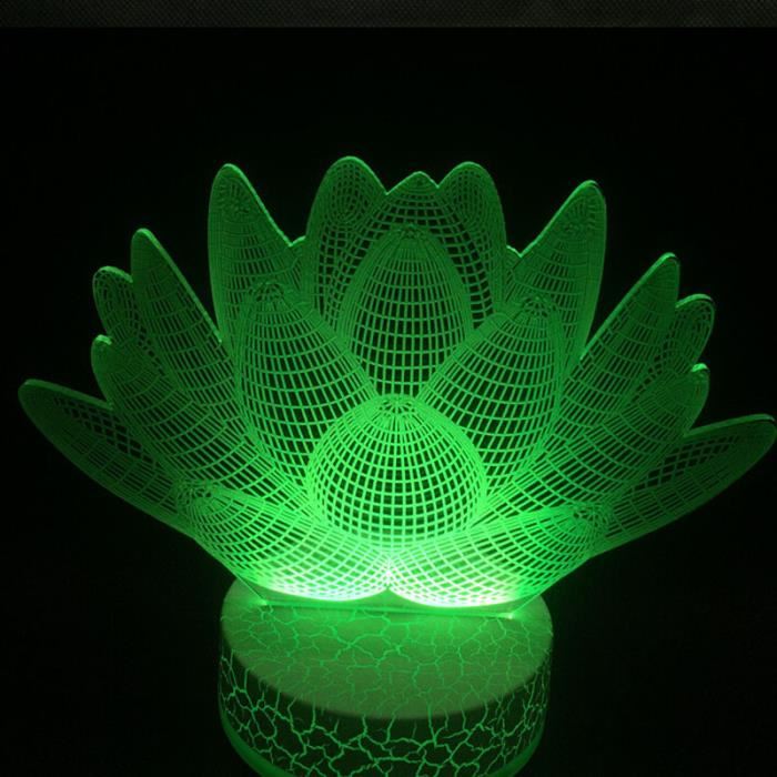 Lampe de chevet en forme de lotus