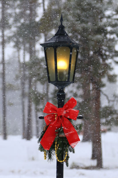 Lampadaire lumineux noel