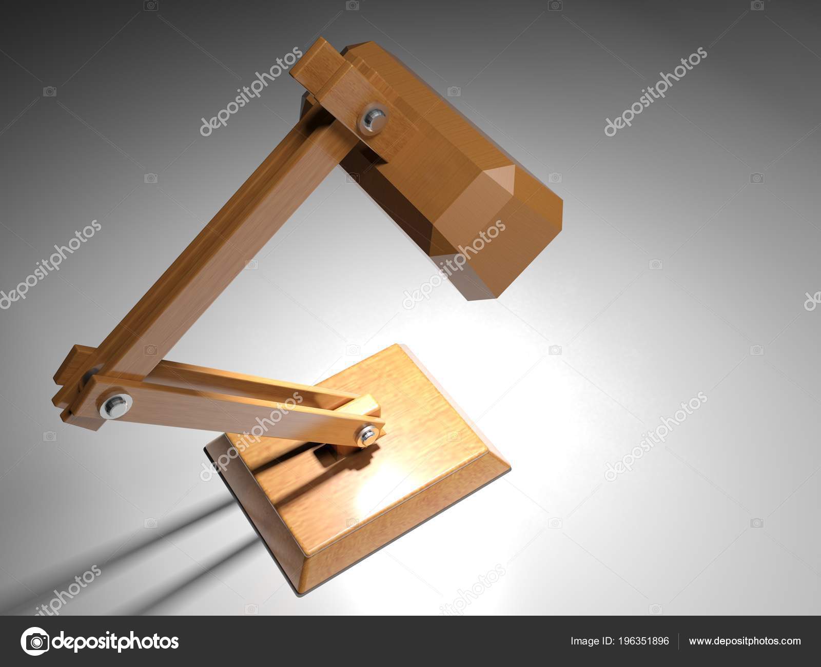 Lampe de bureau en bois design