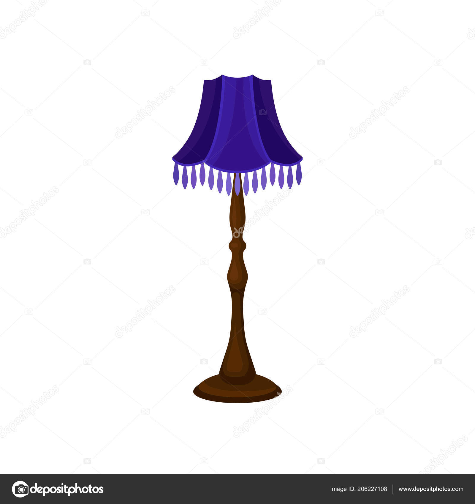 Lampadaire vintage bois