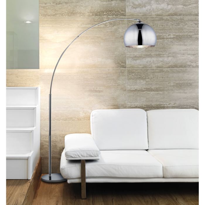 Lampe sur pied design chrome