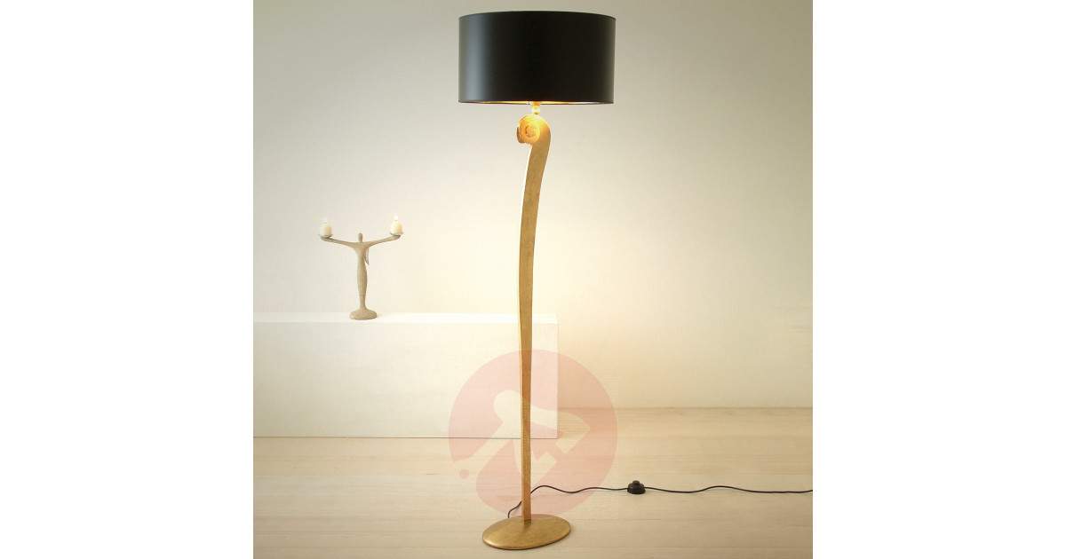 Lampe design noir et dorée