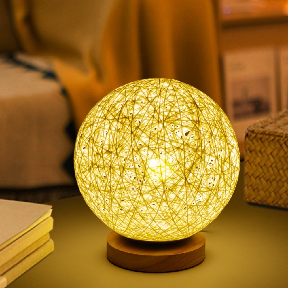 Lampe de chevet ficelle