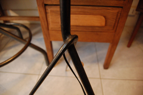 Lampadaire tripode vintage