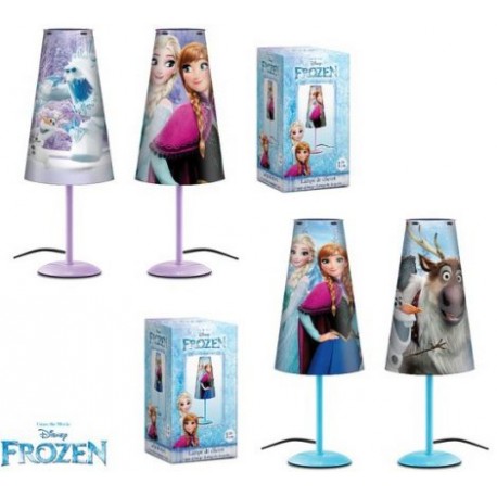 Lampe de chevet reine des neiges rose