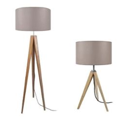 Lampadaire bois massif
