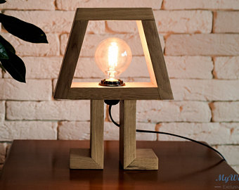 Lampe a poser en bois design