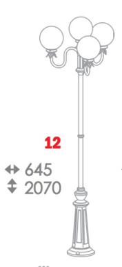Lampadaire boule exterieur