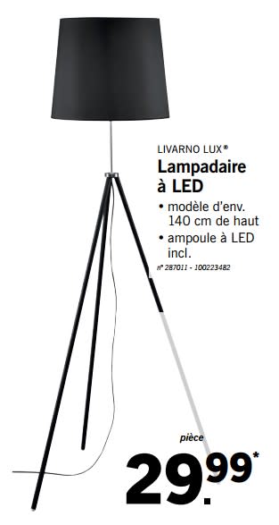 Lampadaire lidl led