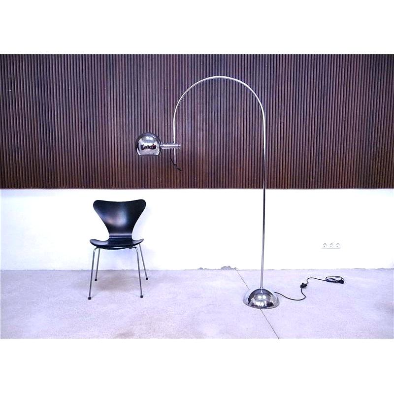Desi lampadaire arc chrome
