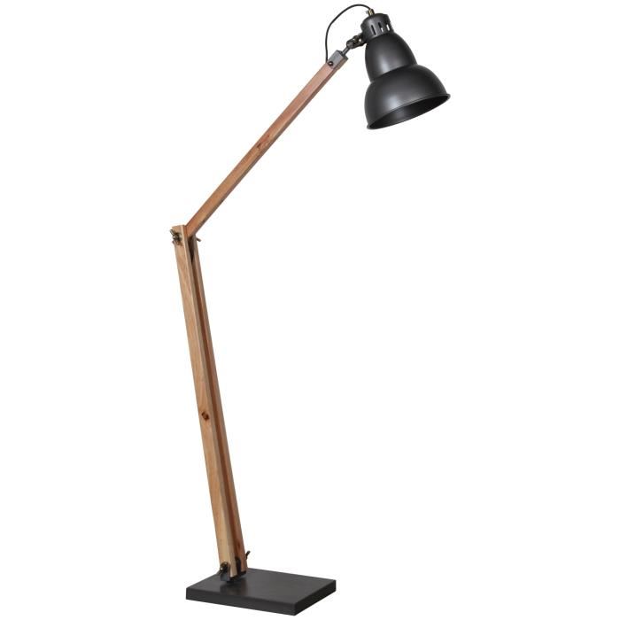 Lampadaire bois et métal