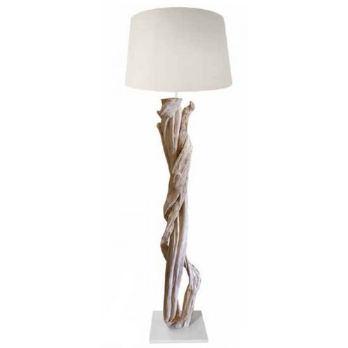 Lampadaire bois blanc