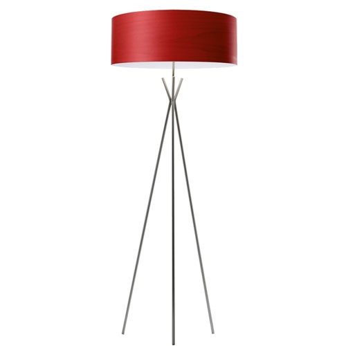 Lampe salon design rouge