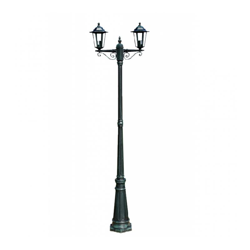 Lampadaire extérieur triple blanc