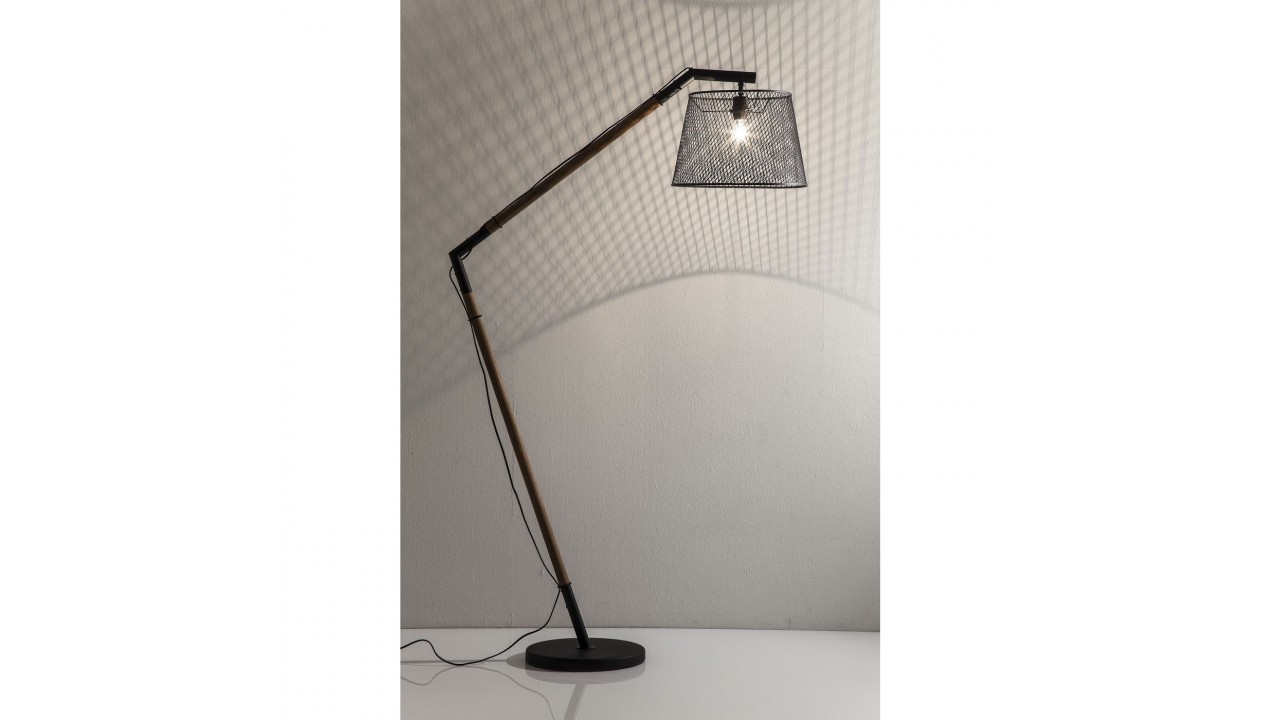Lampadaire acier noir