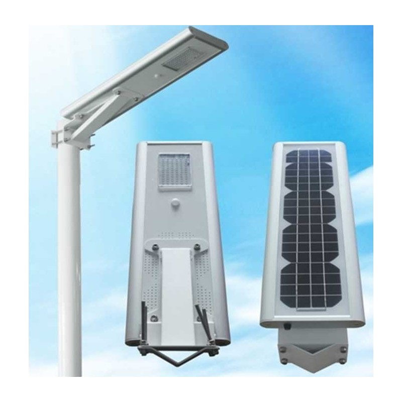 Lampadaire avec panneau solaire