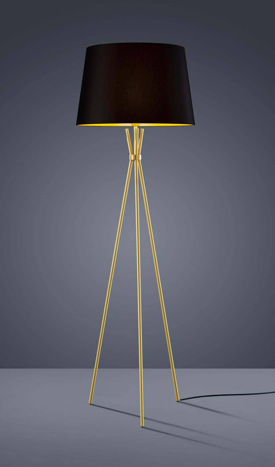 Lampadaire noir et dore