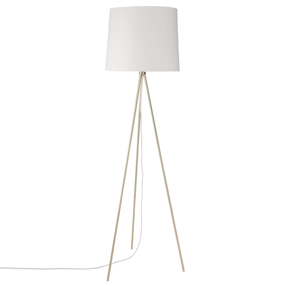 Lampadaire trépied blanc